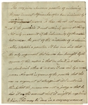 Moving Anti-Slavery Essay Circa 1796, Entitled ''Against the Slave Trade'' -- ''...How takeing him in a deceitfull manner under the cloak of friendship & confineing him in chains...''
